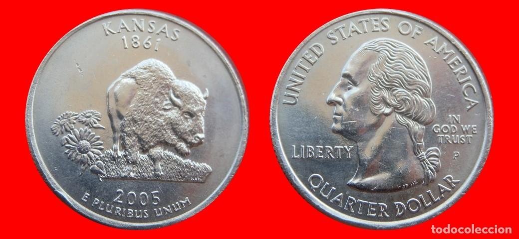 Monedas antiguas de Am&eacute;rica: 25 CENTAVOS QUARTER 2005-P WEST KANSAS SIN CIRCULAR USA-9145SC