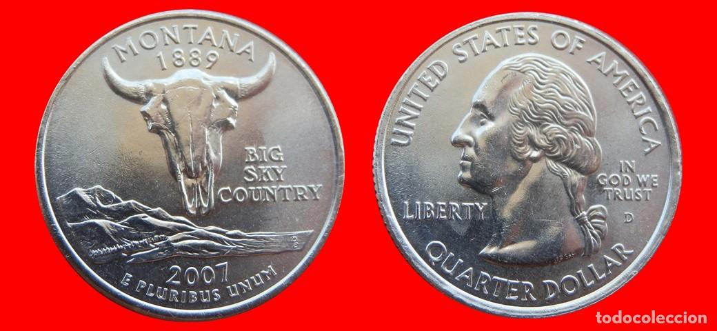 Monedas antiguas de Am&eacute;rica: 25 CENTAVOS QUARTER 2007-D MONTANA SIN CIRCULAR USA-9146SC