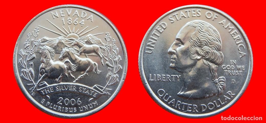 Monedas antiguas de Am&eacute;rica: 25 CENTAVOS QUARTER 2006-D NEVADA SIN CIRCULAR USA-9152SC