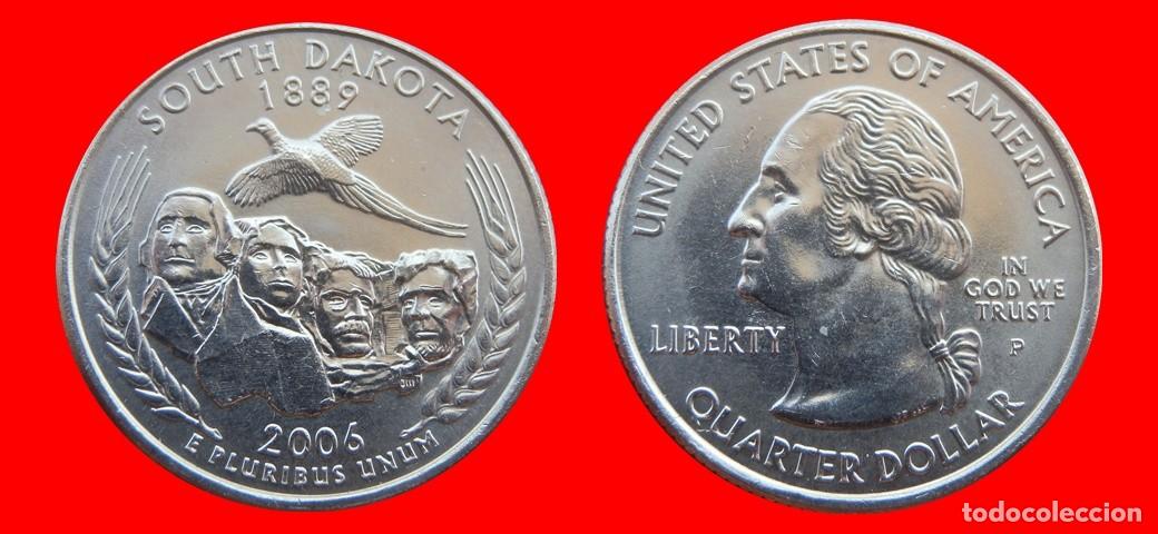Monedas antiguas de Am&eacute;rica: 25 CENTAVOS QUARTER 2006-P SOUTH DAKOTA SIN CIRCULAR USA-9155SC
