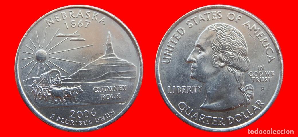Monedas antiguas de Am&eacute;rica: 25 CENTAVOS QUARTER 2006-P NEBRASKA SIN CIRCULAR USA-9157SC