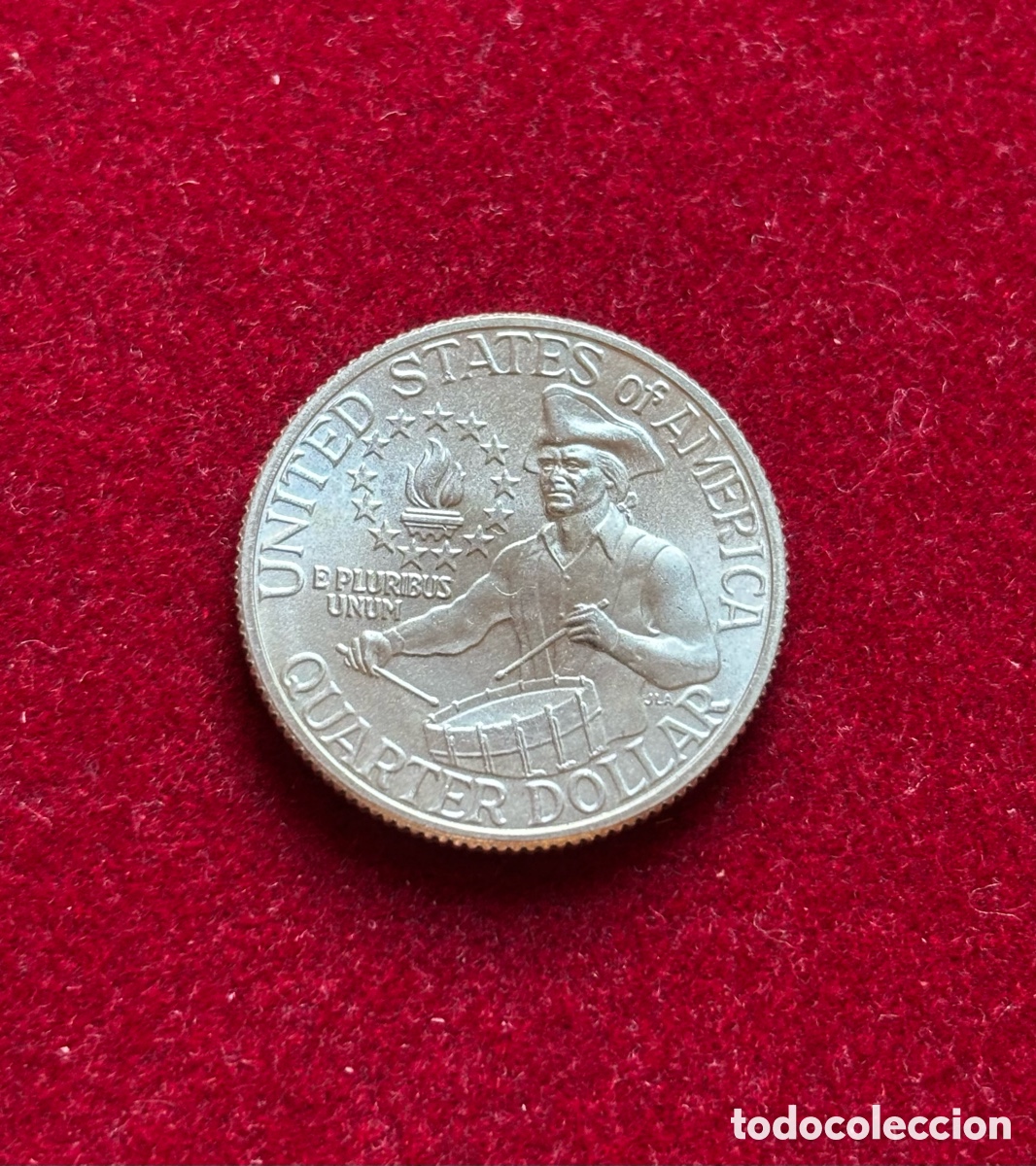 Monedas antiguas de Am&eacute;rica: 1/4 D&Oacute;LAR DE PLATA BICENTENARIO 1976 - Foto 2