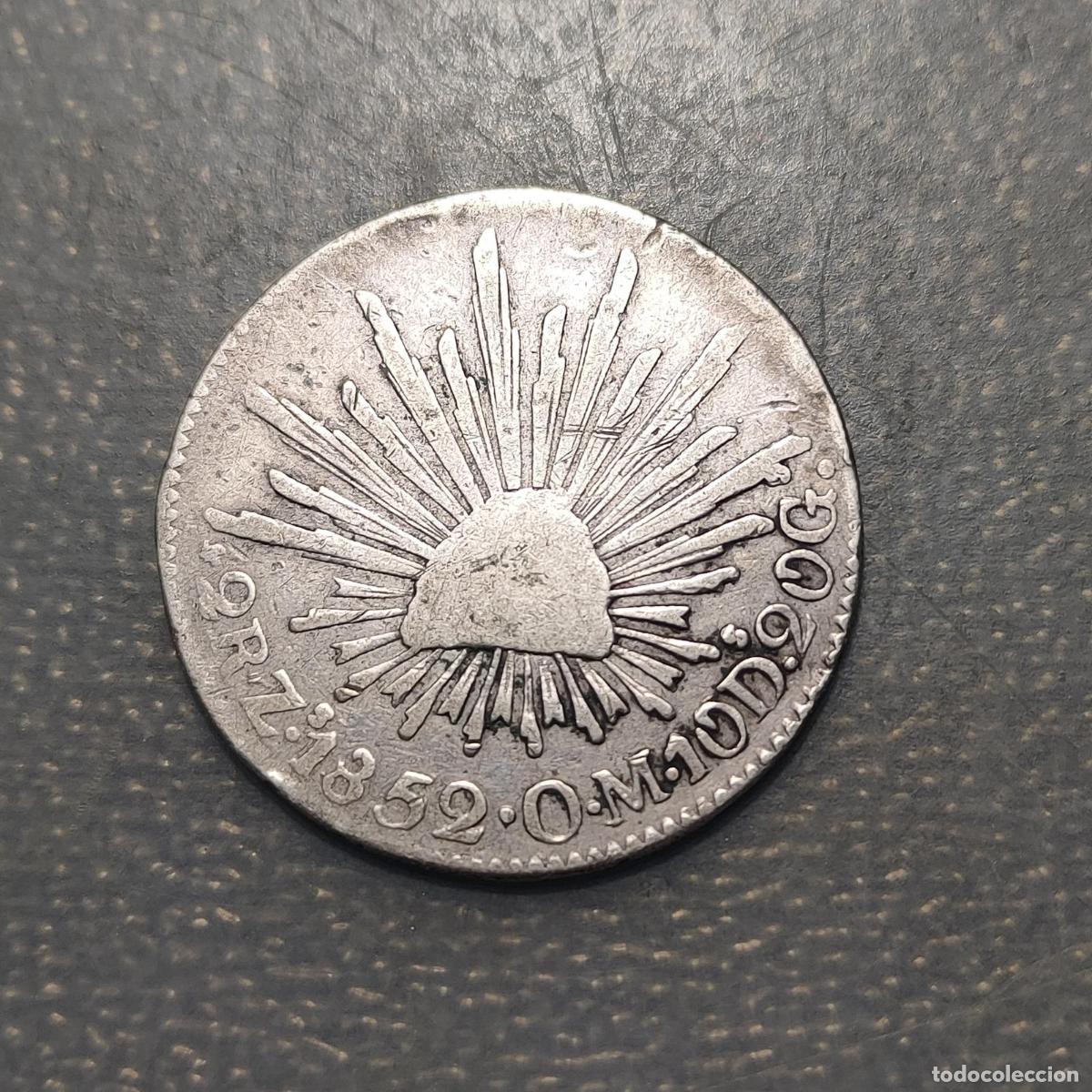 Monedas antiguas de Am&eacute;rica: MEXICO 2 REALES 1852 MBC PLATA