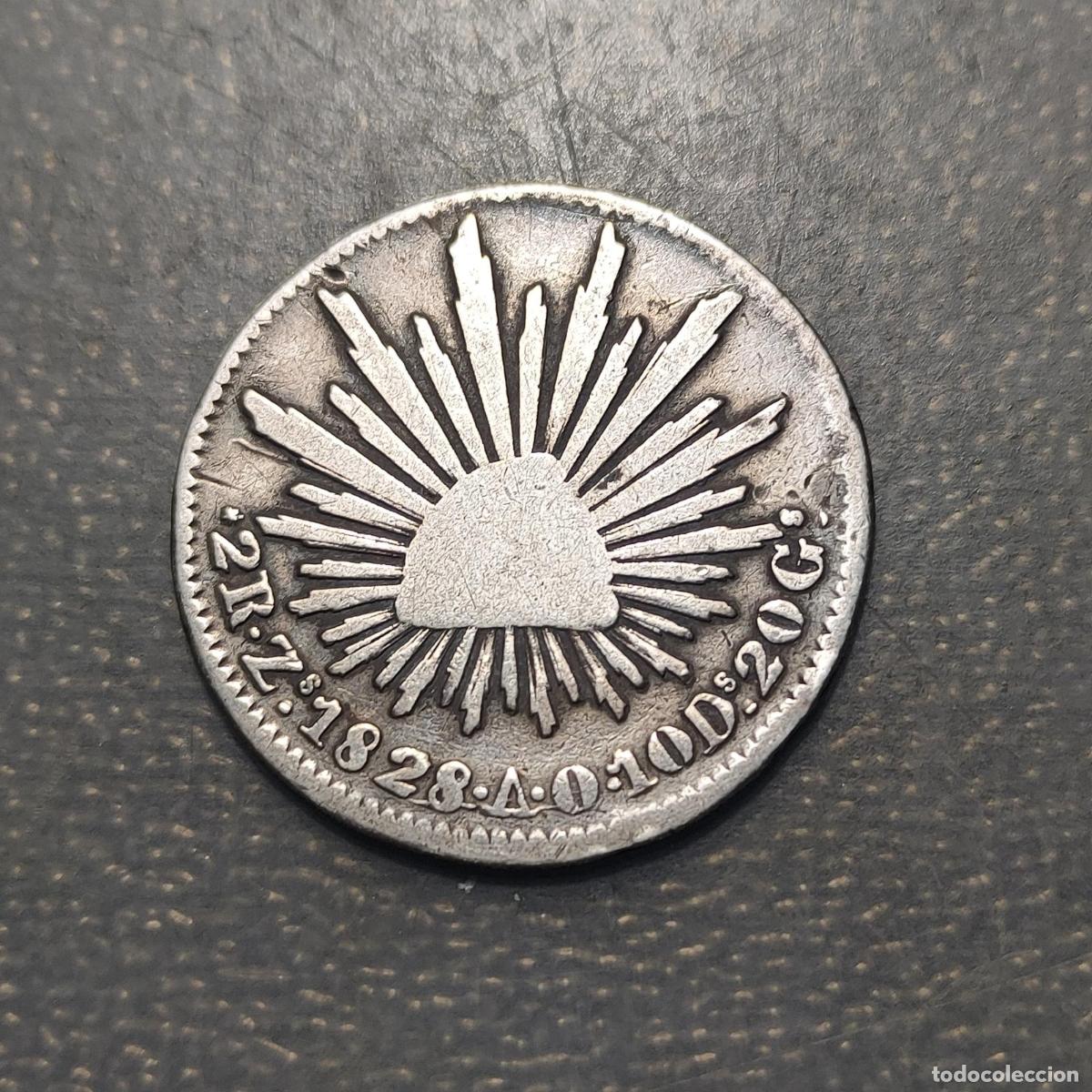 Monedas antiguas de Am&eacute;rica: MEXICO 2 REALES 1828 MBC PLATA