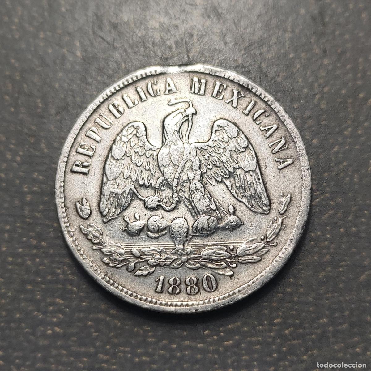 Monedas antiguas de Am&eacute;rica: MEXICO 50 CENTAVOS 1880 MBC PLATA