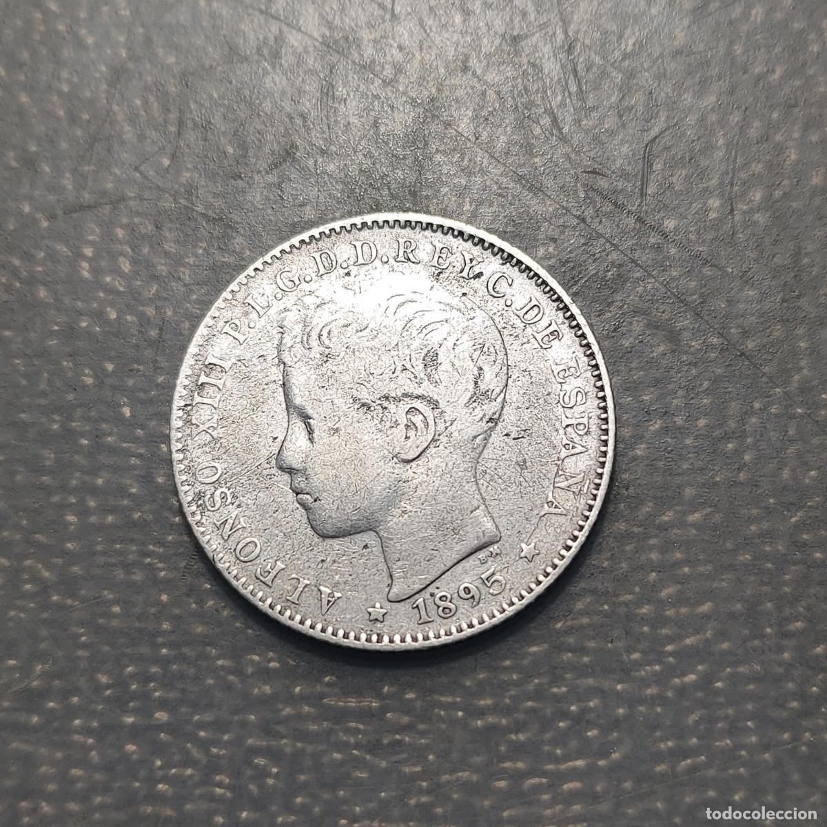 Monedas antiguas de Am&eacute;rica: PUERTO RICO ALFONSO XIII 20 CENTAVOS 1895 PG V BC+/MBC-