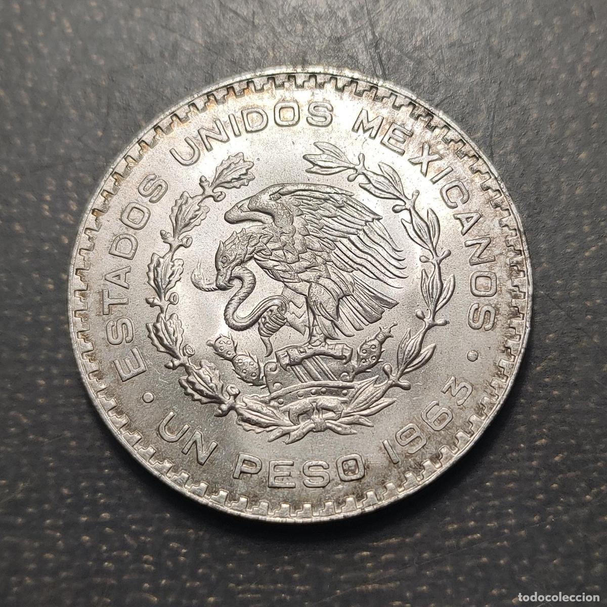 Monedas antiguas de Am&eacute;rica: MEXICO 1 PESO 1863 SC-/SC