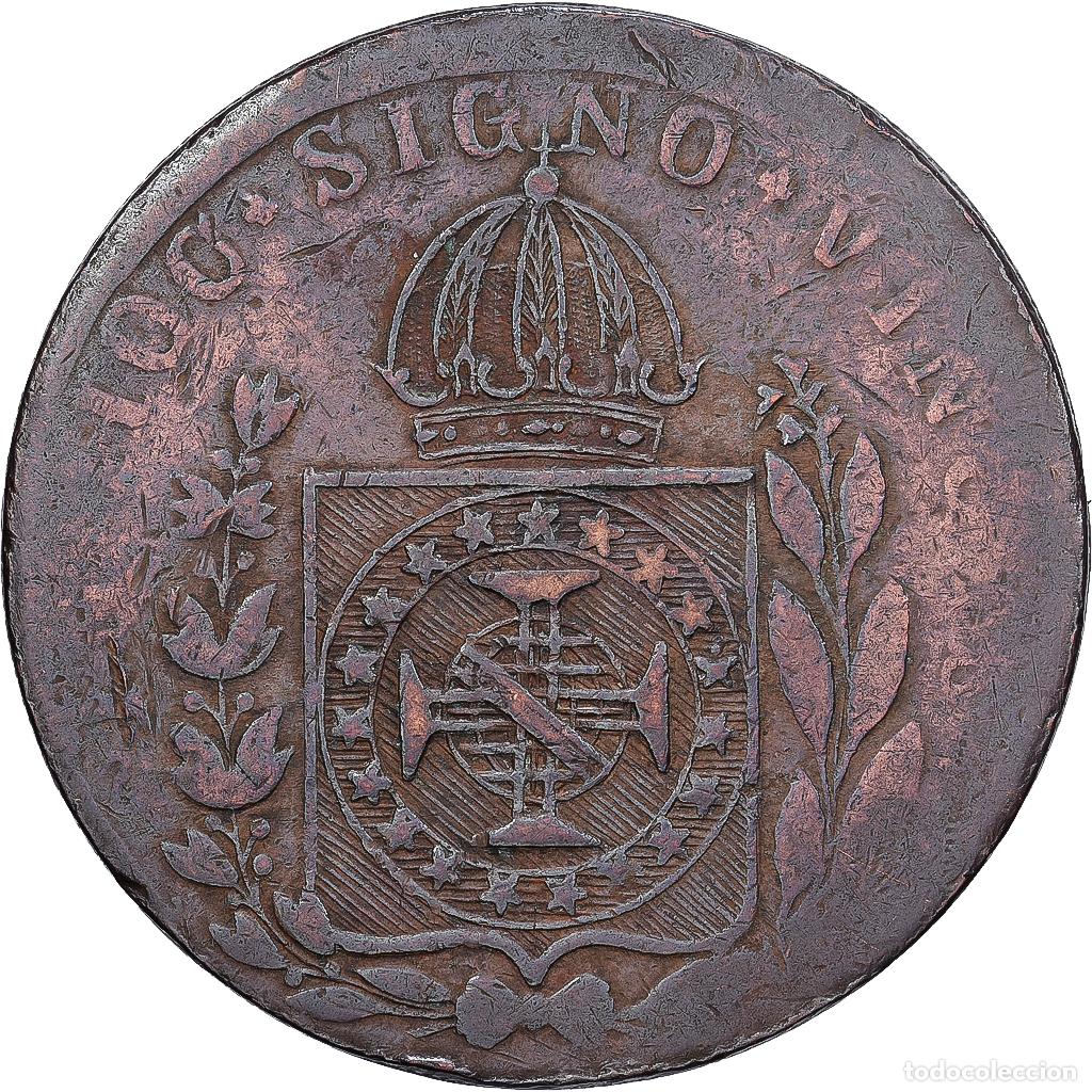 Monedas antiguas de Am&eacute;rica: [#1261232] Brasil, Pedro I, 80 Reis, &rdquo;1829&rdquo;, &rdquo;Bahia&rdquo;, Cobre, BC+, KM:366.1