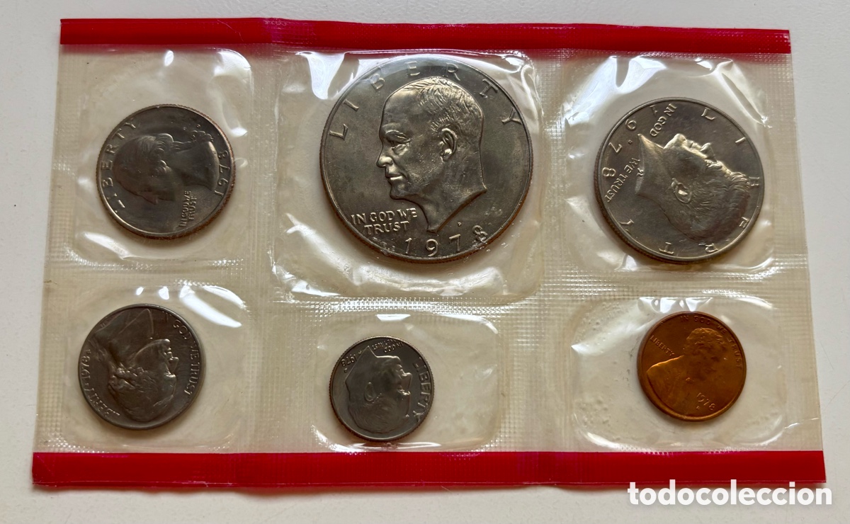 Monedas antiguas de Am&eacute;rica: Set USA 1978-D SC. x6 Valores EEUU Estados Unidos