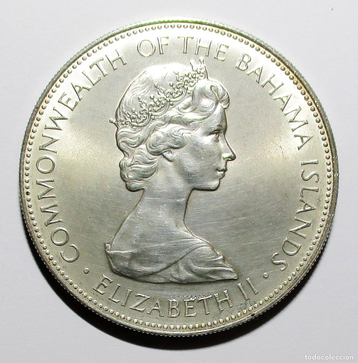 Monedas antiguas de Am&eacute;rica: BAHAMAS, 1971. MONEDA DE 5 DOLARES EN PLATA. LOTE 5155