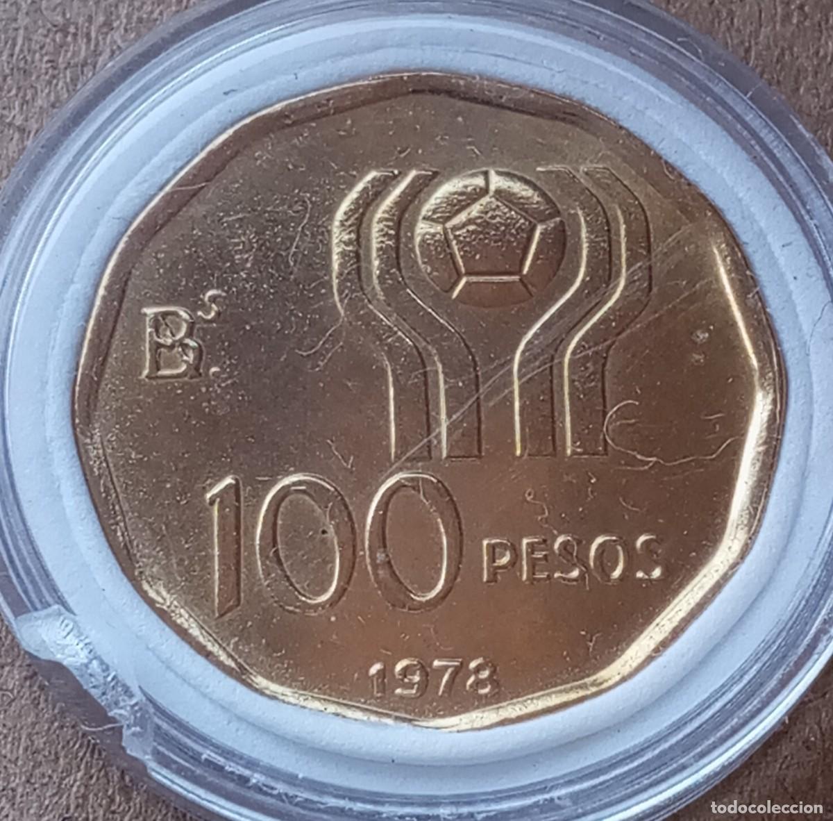 Monedas antiguas de Am&eacute;rica: LOTE N&ordm; 131 MONEDA CONMEMORATIVA DEL MUNDIAL DE FUTBOL DE ARGENTINA DEL 1978 .