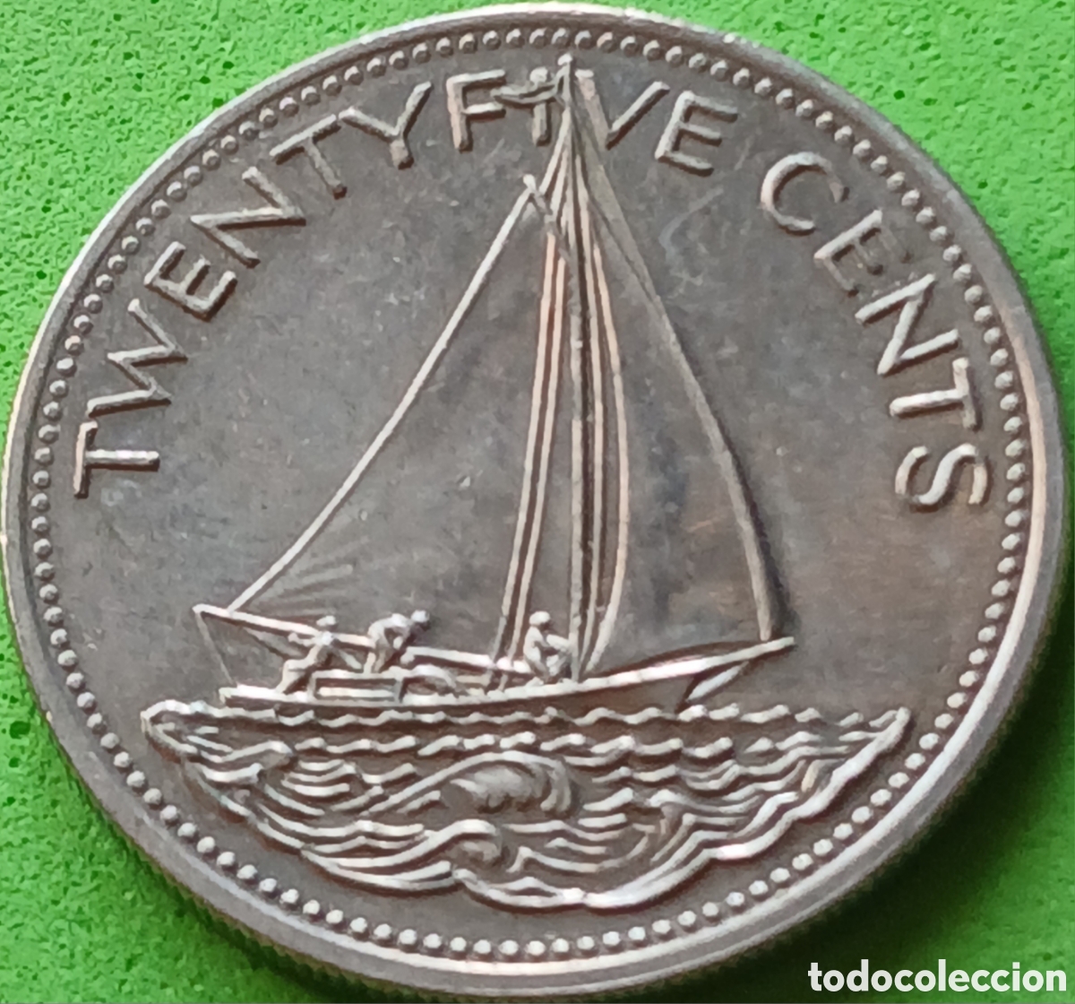 Monedas antiguas de Am&eacute;rica: Bahamas 25 cents 2005 km#63.2