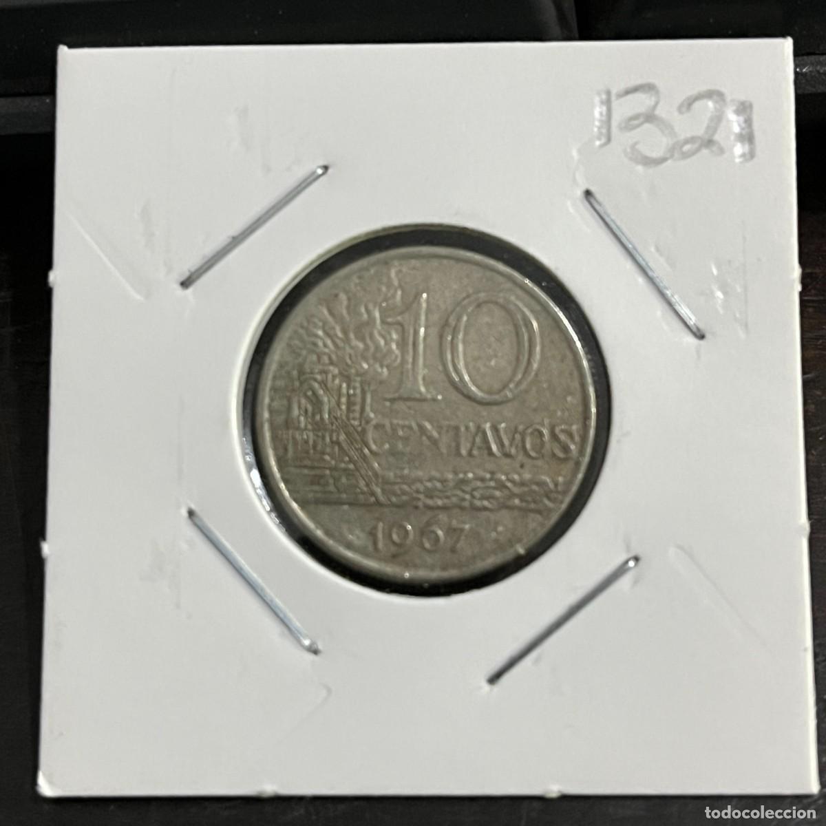 Monedas antiguas de Am&eacute;rica: Coin 10 Centavos Brazil 1967 - Copper-Nickel - KM# 578.2 - i1321