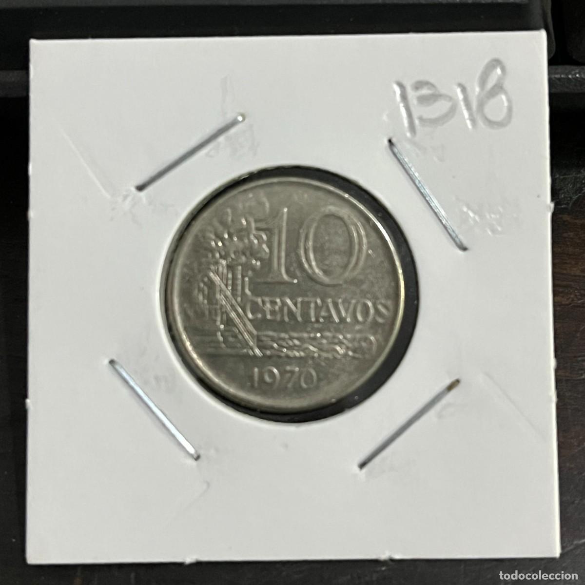 Monedas antiguas de Am&eacute;rica: Coin 10 Centavos Brazil 1970 - Copper-Nickel - KM# 578.2 - i1318
