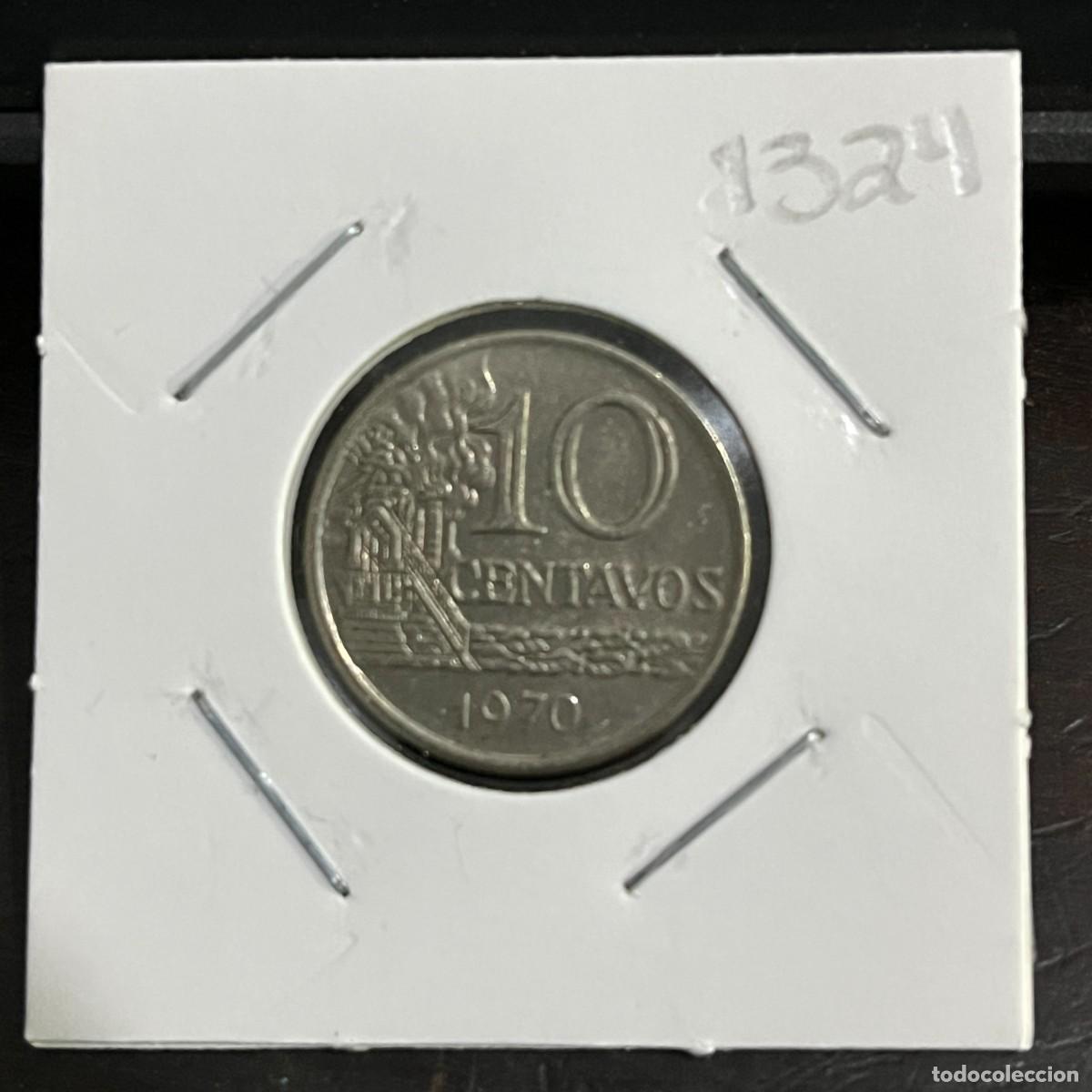 Monedas antiguas de Am&eacute;rica: Coin 10 Centavos Brazil 1970 - Copper-Nickel - KM# 578.2 - i1324