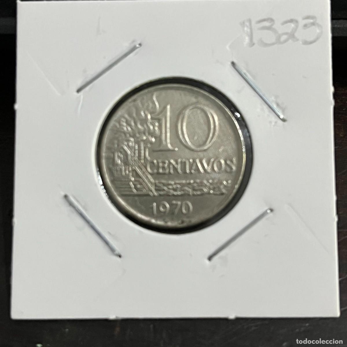 Monedas antiguas de Am&eacute;rica: Coin 10 Centavos Brazil 1970 - Copper-Nickel - KM# 578.2 - i1323