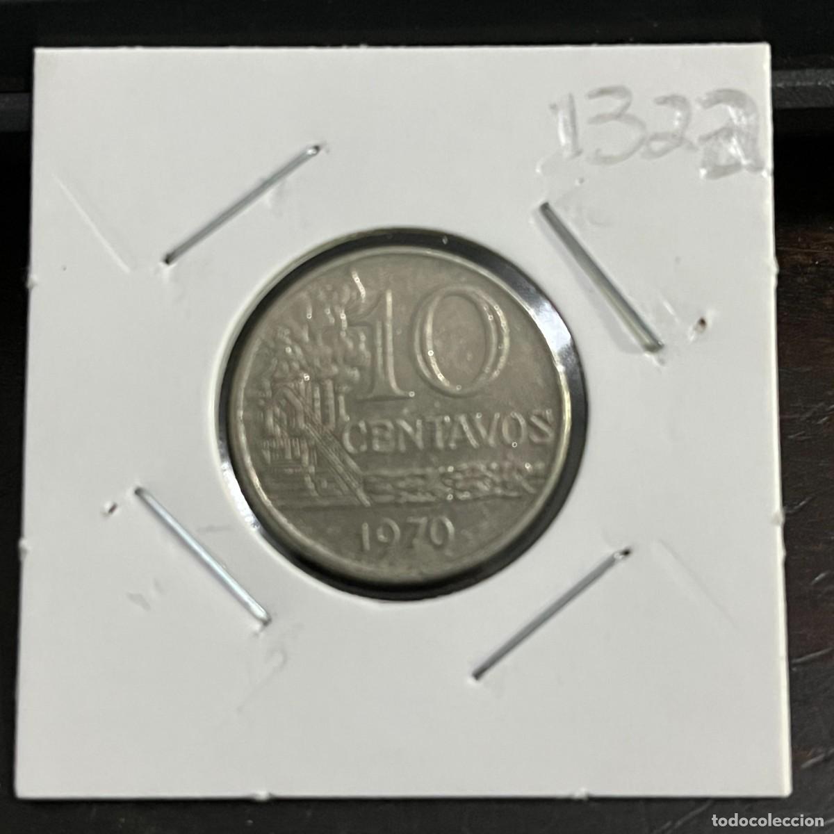 Monedas antiguas de Am&eacute;rica: Coin 10 Centavos Brazil 1970 - Copper-Nickel - KM# 578.2 - i1322