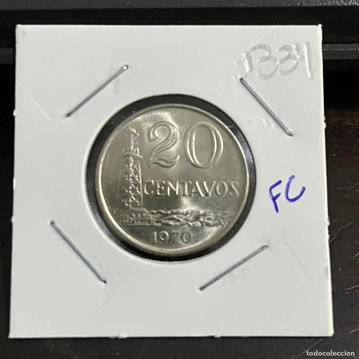 Monedas antiguas de Am&eacute;rica: Coin 20 Centavos Brazil 1970 - Copper-Nickel - KM# 579.1 - I1334 UNC