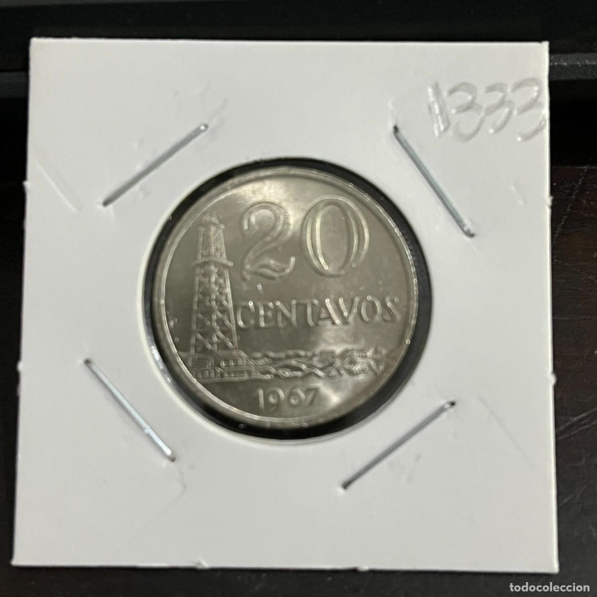 Monedas antiguas de Am&eacute;rica: Coin 20 Centavos Brazil 1967 - Copper-Nickel - KM# 579.1 - I1333