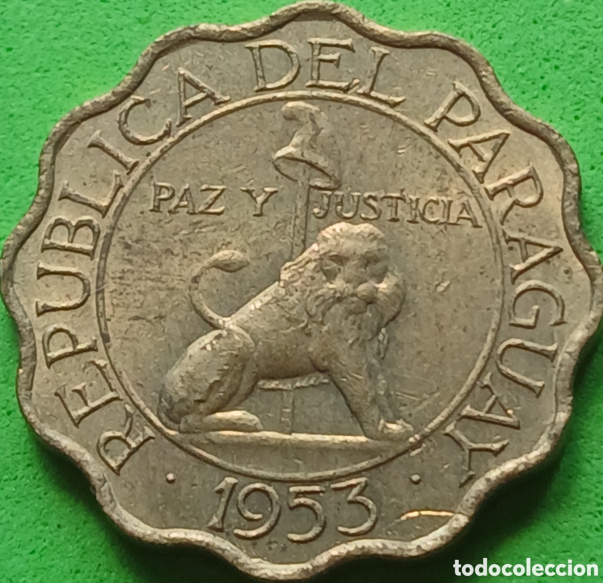 Monedas antiguas de Am&eacute;rica: Paraguay 25 c&eacute;ntimos 1953 km#27
