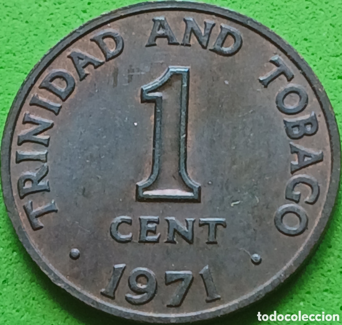 Monedas antiguas de Am&eacute;rica: Trinidad y Tobago 1 cent 1971 km#1 sin marca de ceca