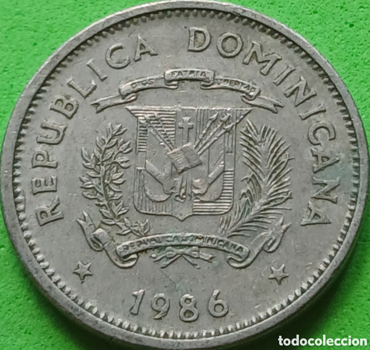 Monedas antiguas de Am&eacute;rica: Rep&uacute;blica Dominicana 5 centavos 1986 km#59