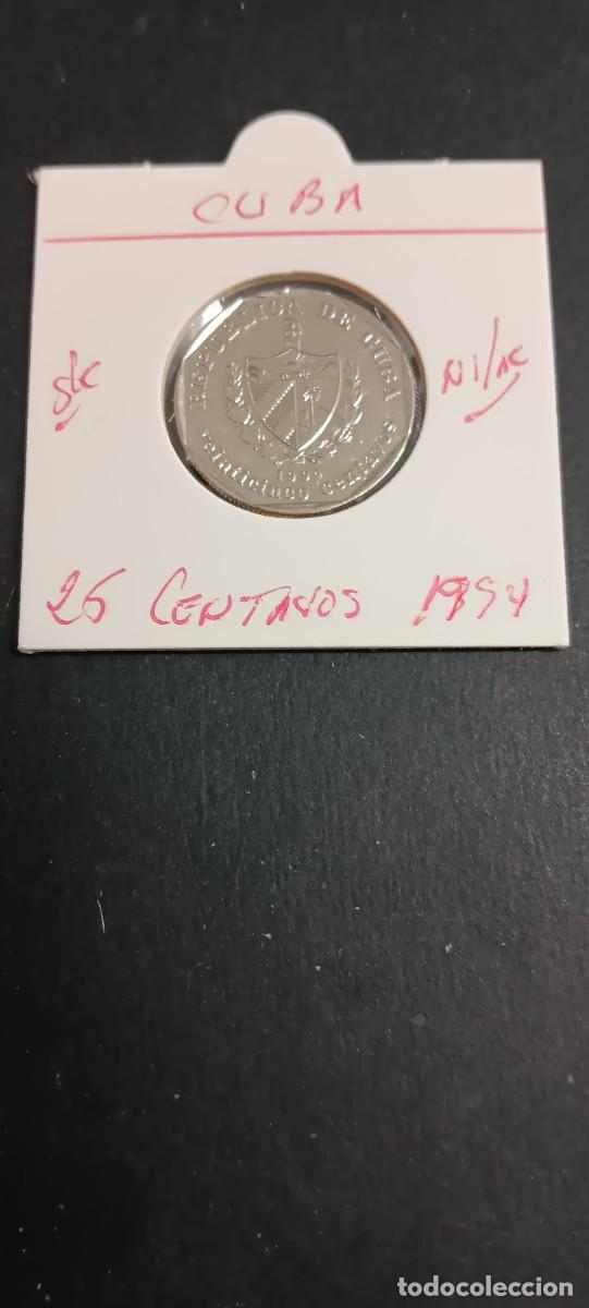 Moedas antigas da Am&eacute;rica: CUBA 25 CENTAVOS 1994 S/C KM=577.1 (NIQUEL-ACERO) TRINIDAD