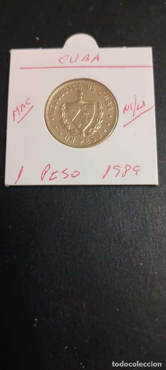 Monedas antiguas de Am&eacute;rica: CUBA 1 PESO 1989 MBC KM=105 (NIQUEL-LAT&Oacute;N)
