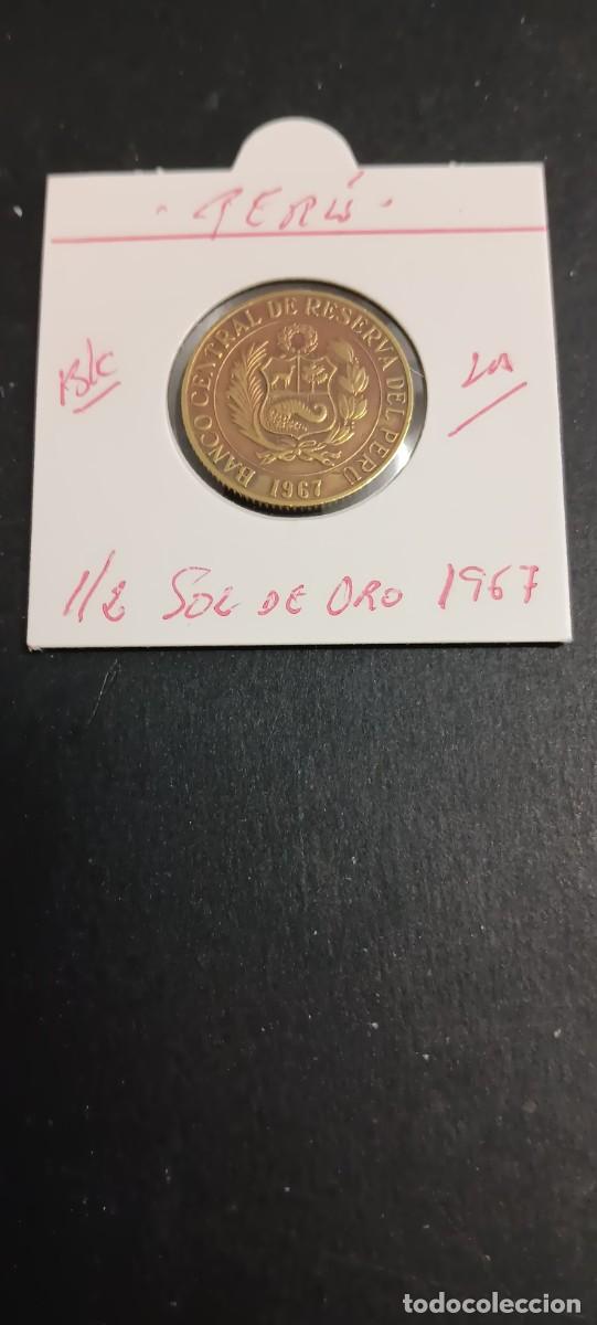 Monedas antiguas de Am&eacute;rica: PER&Uacute; 1/2 SOL DE ORO 1967 BC KM=247 (LAT&Oacute;N)