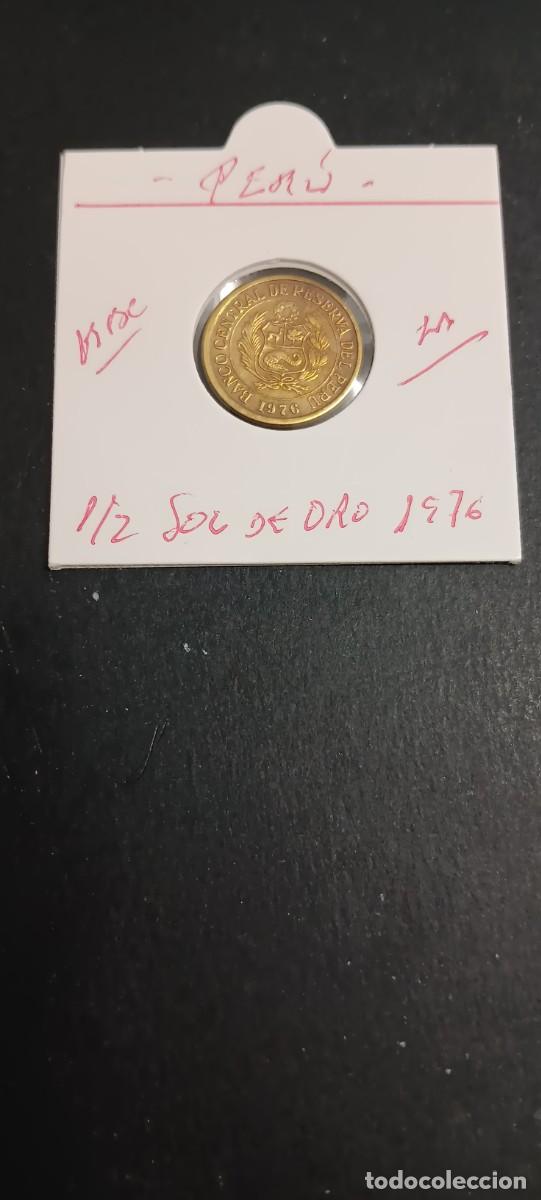 Monedas antiguas de Am&eacute;rica: PER&Uacute; 1/2 SOL DE ORO 1976 MBC KM=265 (LAT&Oacute;N)