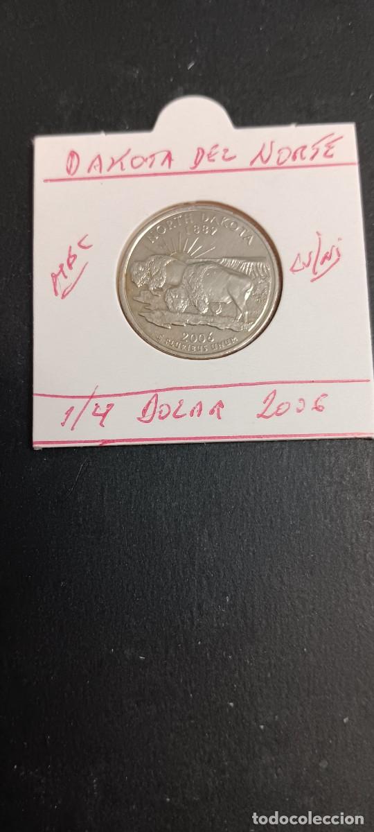 Monedas antiguas de Am&eacute;rica: USA 1/4 DOLAR 2006 MBC(CUPRONIQUEL)DAKOTA DEL NORTE- CECA D