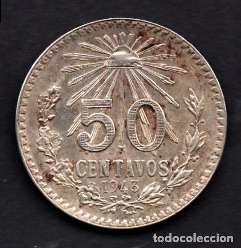 Monedas antiguas de Am&eacute;rica: MEXICO - 50 CENTAVOS de PLATA (MORELOS) - 1943
