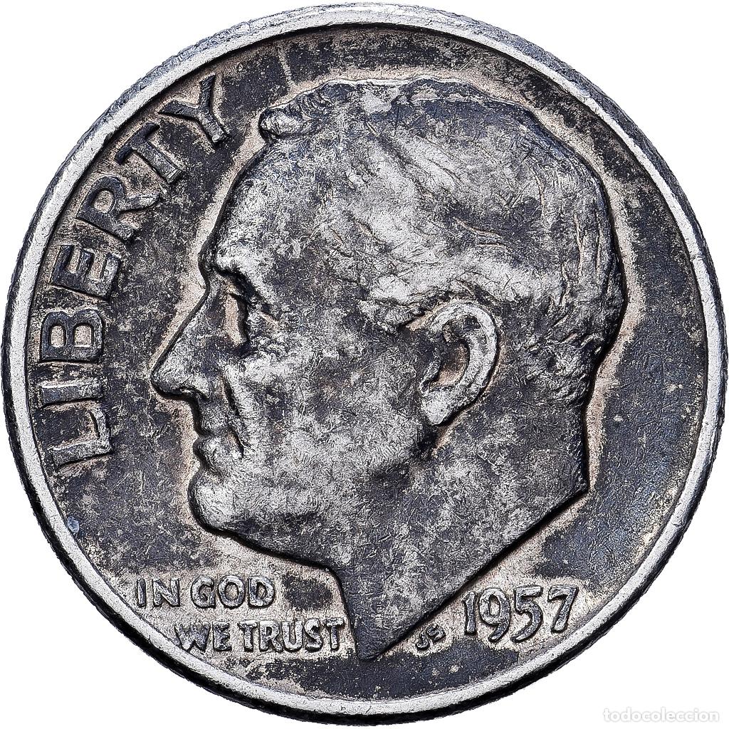 Monedas antiguas de Am&eacute;rica: [#1551481] Estados Unidos, Dime, Roosevelt Dime, 1957, U.S. Mint, Plata, MBC, KM:195