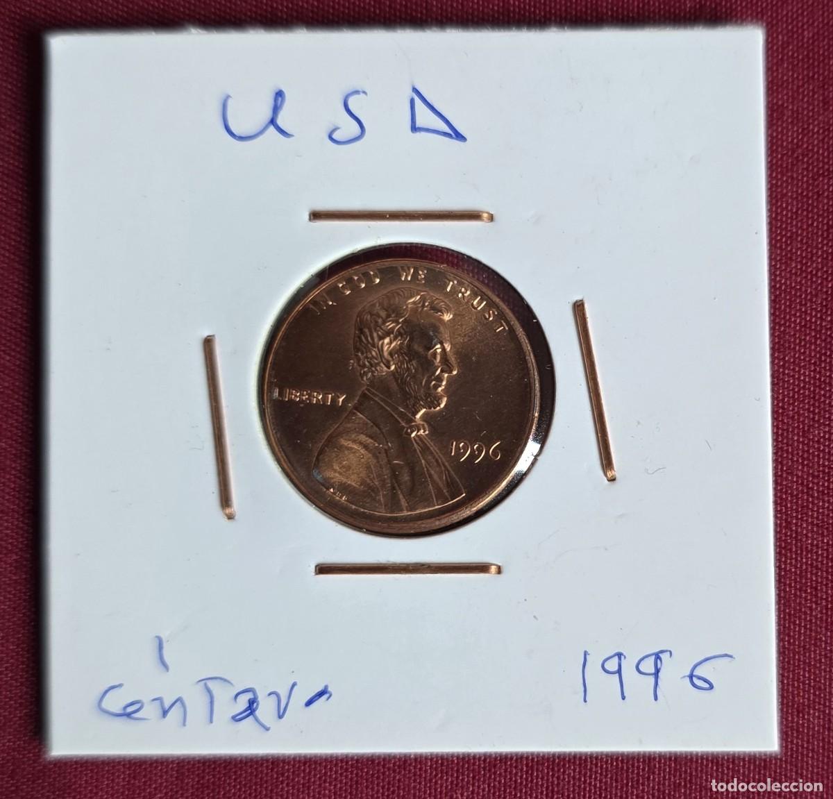 Monedas antiguas de Am&eacute;rica: MONEDAS ESTADOS UNIDOS 1996 - 1 CENTAVO ONE CENT - MONEDA ENCARTONADA