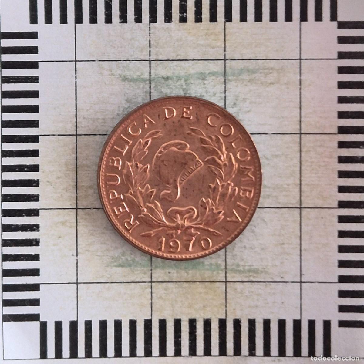 Monedas antiguas de Am&eacute;rica: 5 CENTAVOS, COLOMBIA. 1970. (KM#206a).