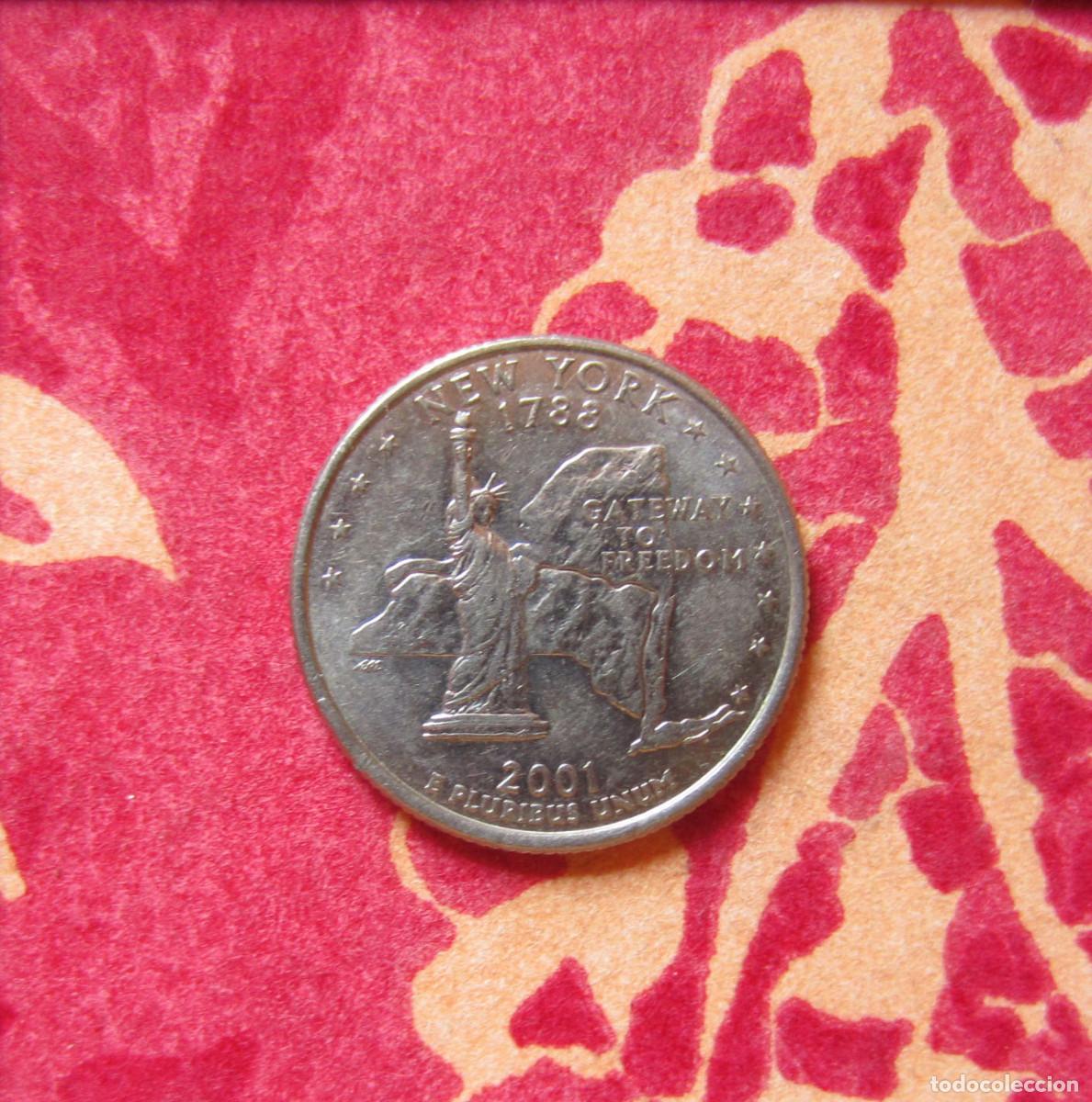 Monedas antiguas de Am&eacute;rica: MONEDAS AMERICA MONEDA ESTADOS UNIDOS QUATER CUARTO DE DOLLAR 2001 D