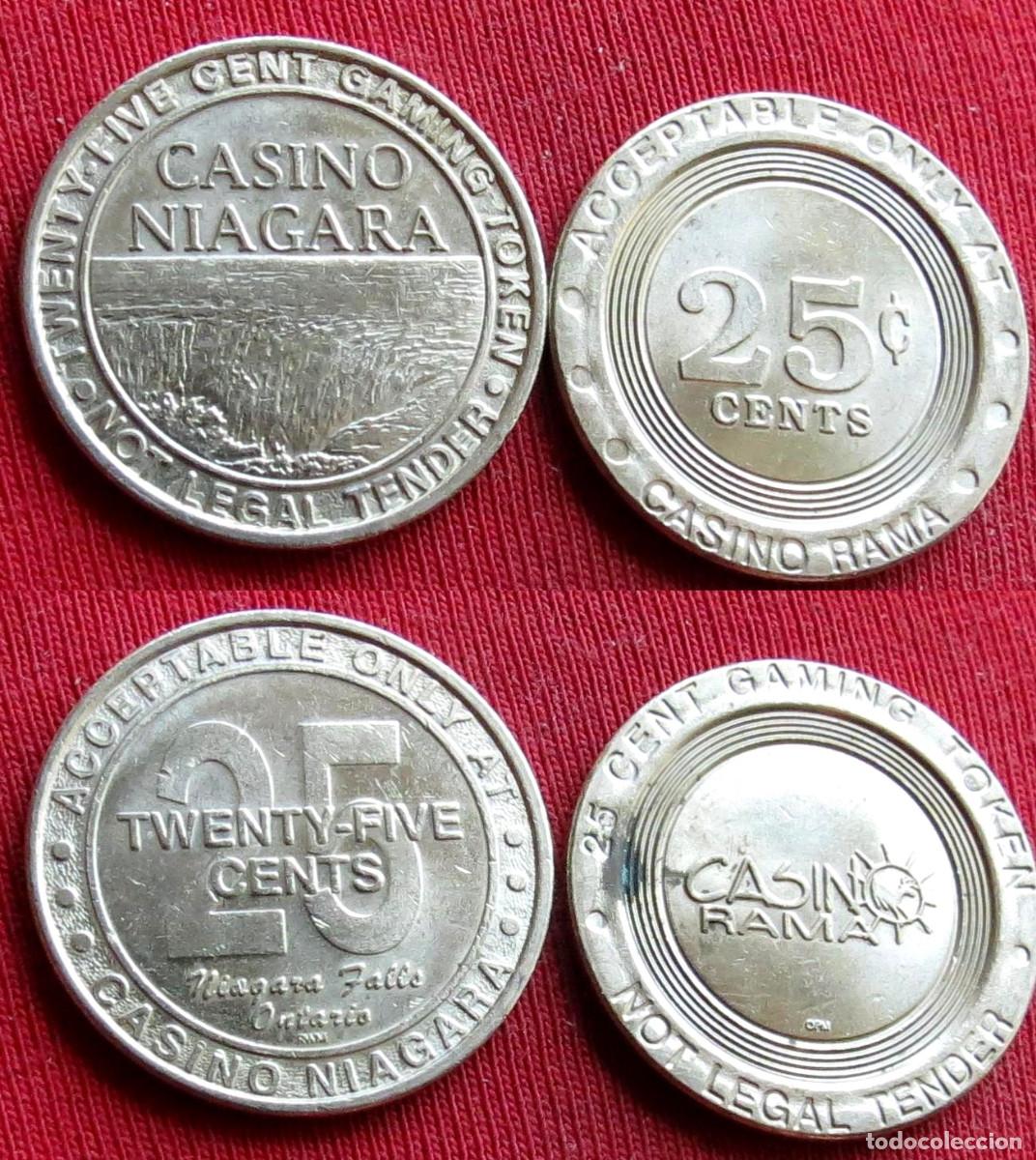 Monedas antiguas de Am&eacute;rica: Canada Casino Rama Niagara Ontario 2 tokens