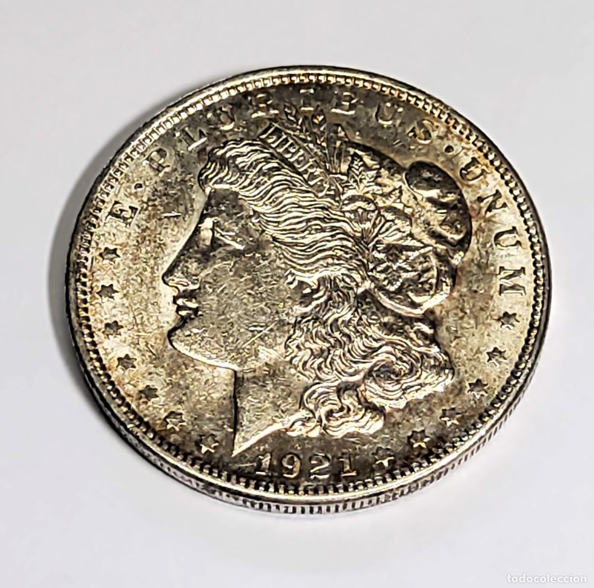 Monedas antiguas de Am&eacute;rica: 1 DOLAR DE PLATA DE ESTADOS UNIDOS DE 1921.SIN CIRCULAR.LUJO