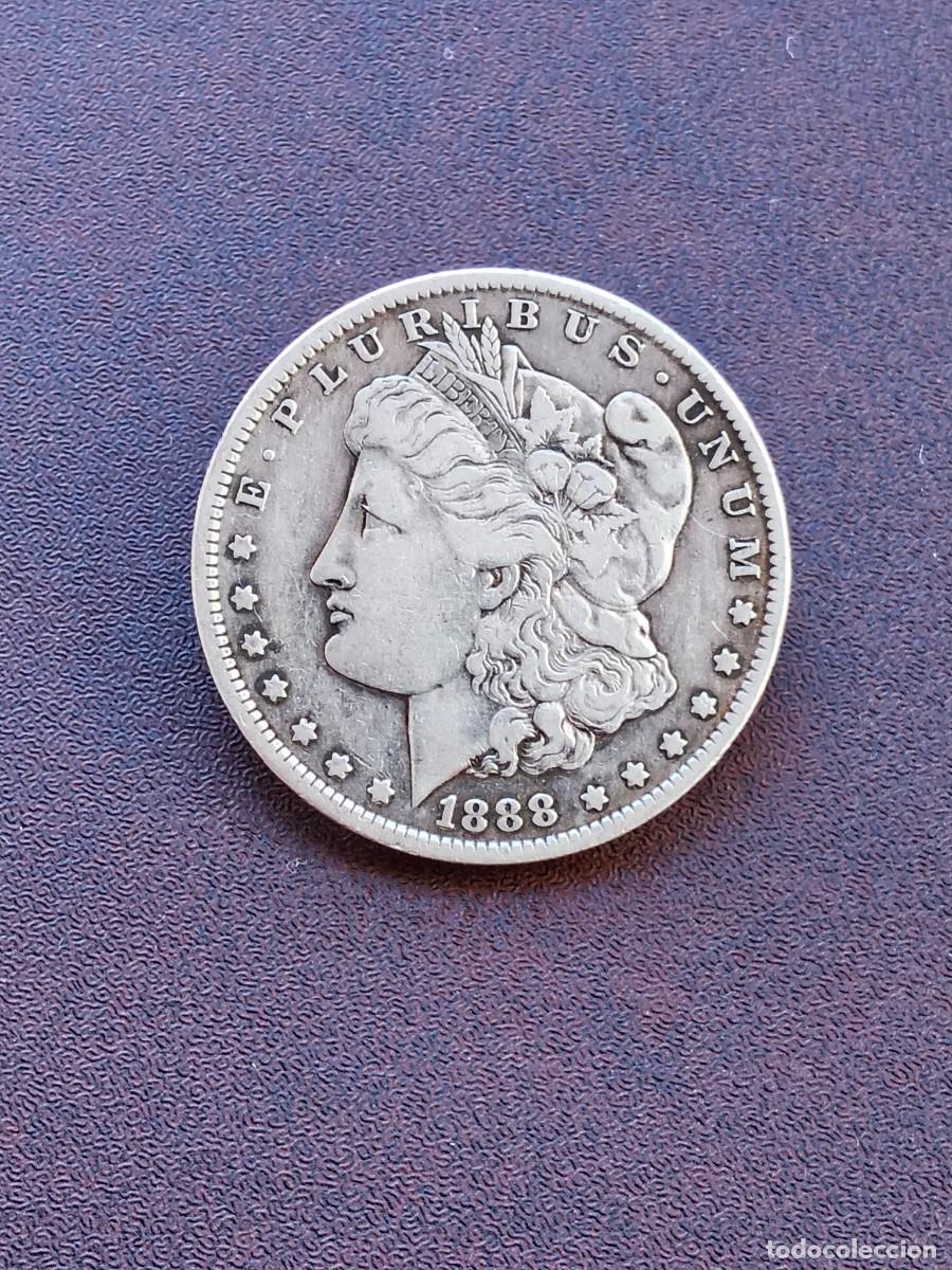 Monedas antiguas de Am&eacute;rica: moneda de Estados Unidos 1 D&oacute;lar &rdquo;Morgan Dollar&rdquo; 1888 O New Orleans Km 110 de Plata.