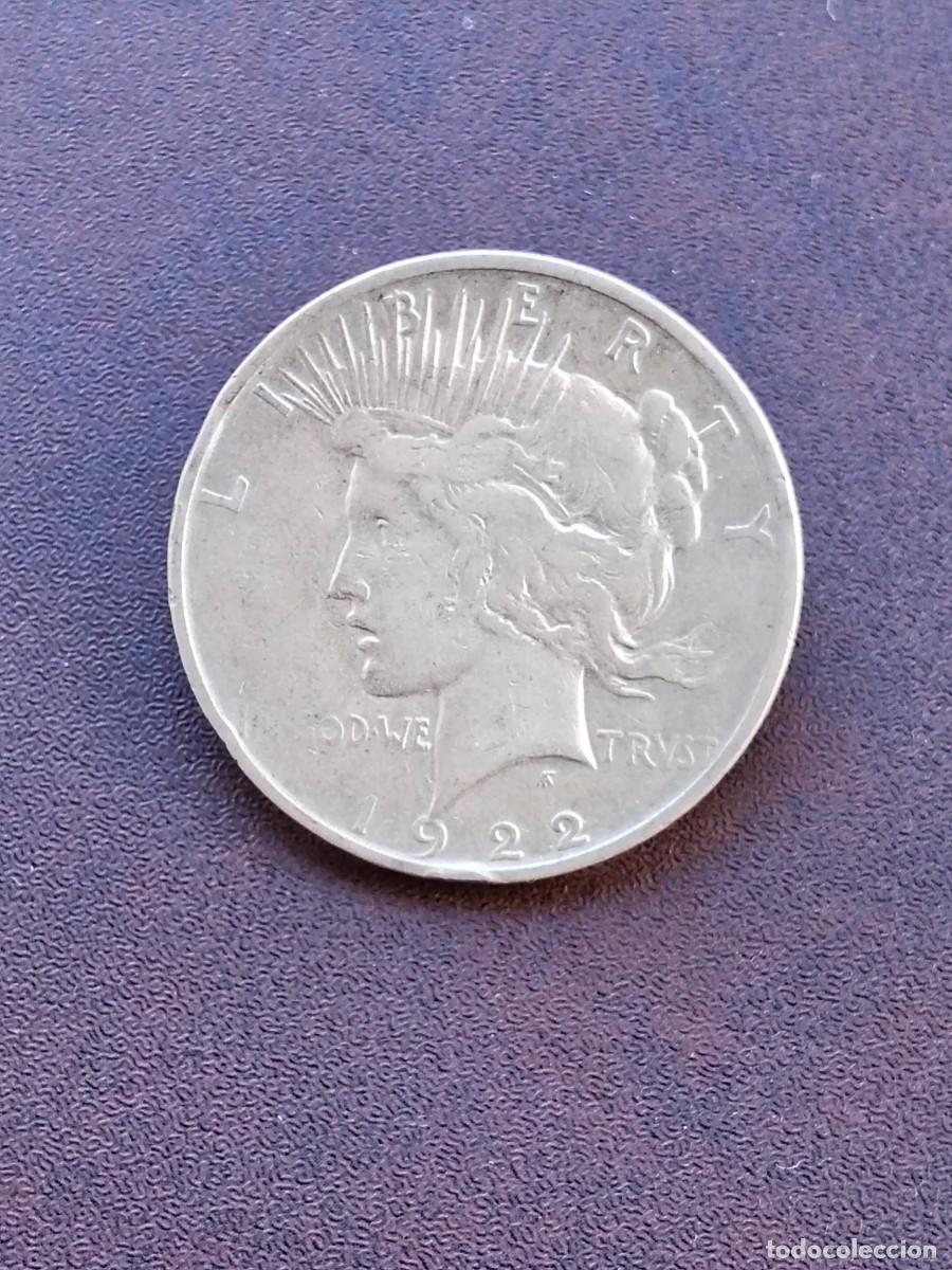 Monedas antiguas de Am&eacute;rica: MONEDA DE 1 DOLAR.LIBERTY DE EEUU.DEL A&Ntilde;O 1922.DE PLATA.ONE DOLLAR.1