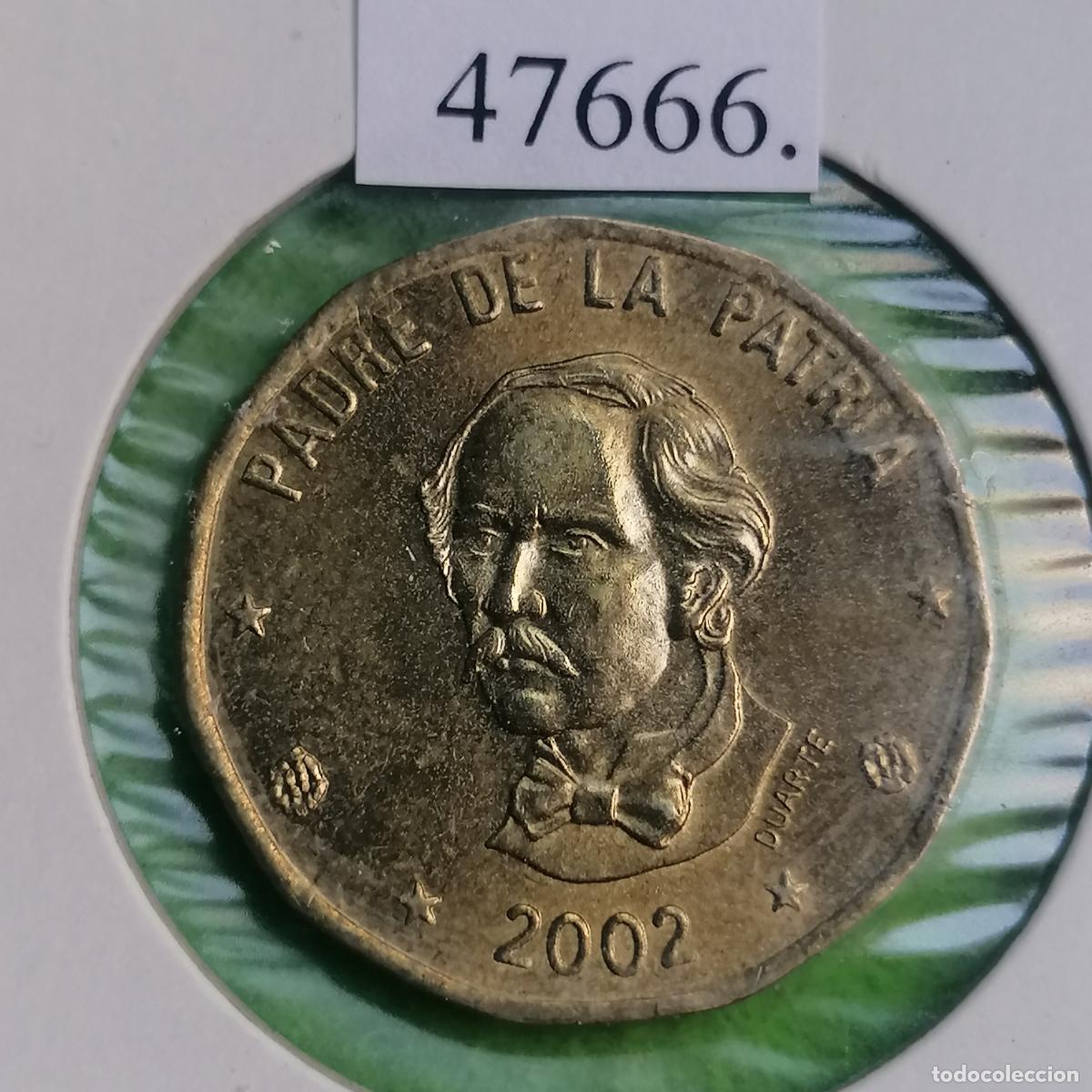 Monedas antiguas de Am&eacute;rica: Rep&uacute;blica Dominicana 1 peso 2002