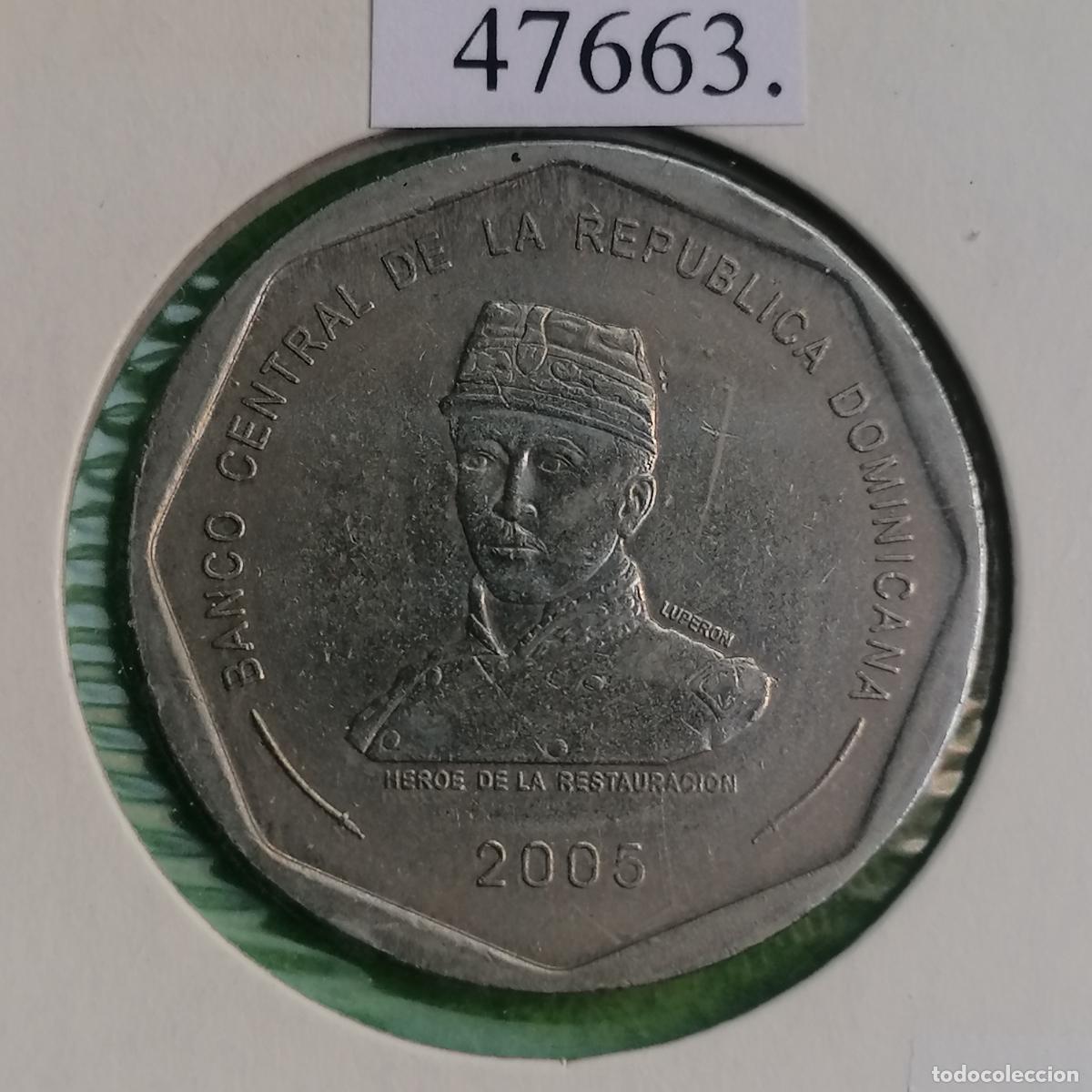 Monedas antiguas de Am&eacute;rica: Rep&uacute;blica Dominicana 25 pesos 2005