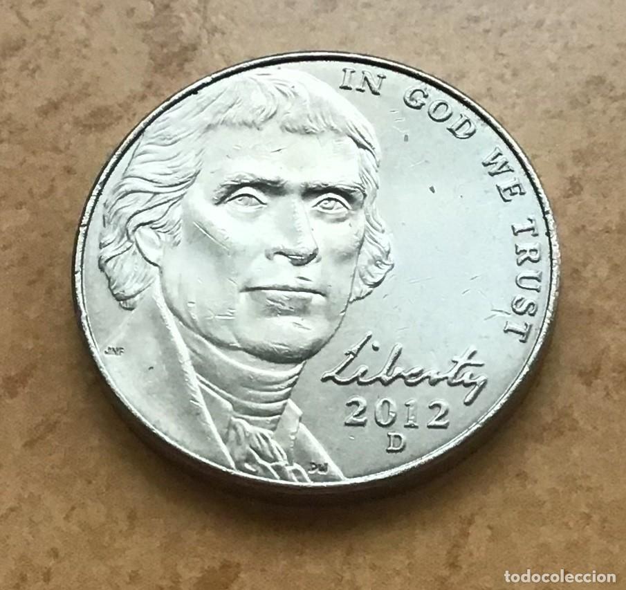 Monedas antiguas de Am&eacute;rica: 5 centavos de Estados Unidos. A&ntilde;o 2012 ceca D