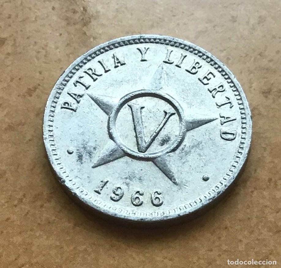 Monedas antiguas de Am&eacute;rica: 5 centavos de Cuba. A&ntilde;o 1966 - Foto 2