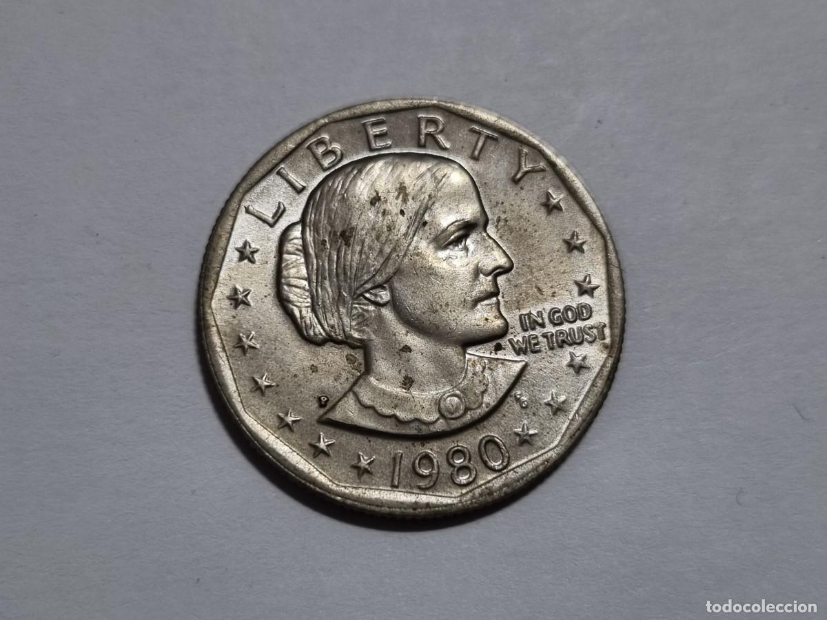 Monedas antiguas de Am&eacute;rica: Moneda Americana America 1980-P Susan Anthony Estados Unidos USA EEUU 1 Dolar