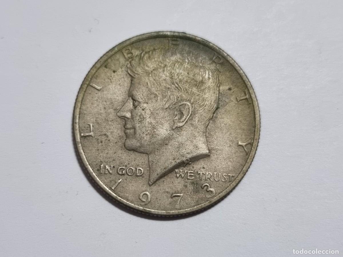 Monedas antiguas de Am&eacute;rica: Moneda Americana America Medio Dolar Kennedy 1973 EEUU USA Estados Unidos