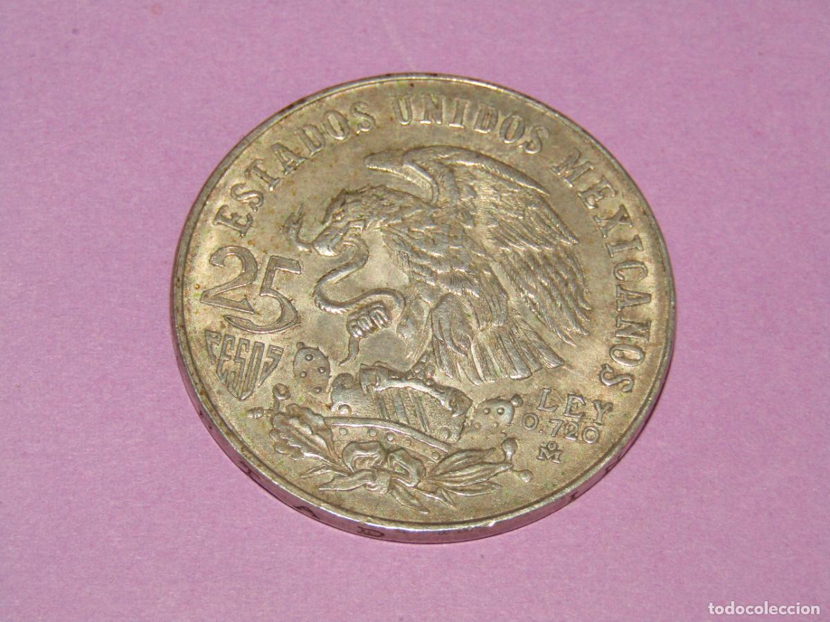 Monedas antiguas de Am&eacute;rica: Moneda 25 Pesos Moneda de Plata 1968 Juegos de la XIX Olimpiada M&eacute;xico Estados Unidos Mexicanos
