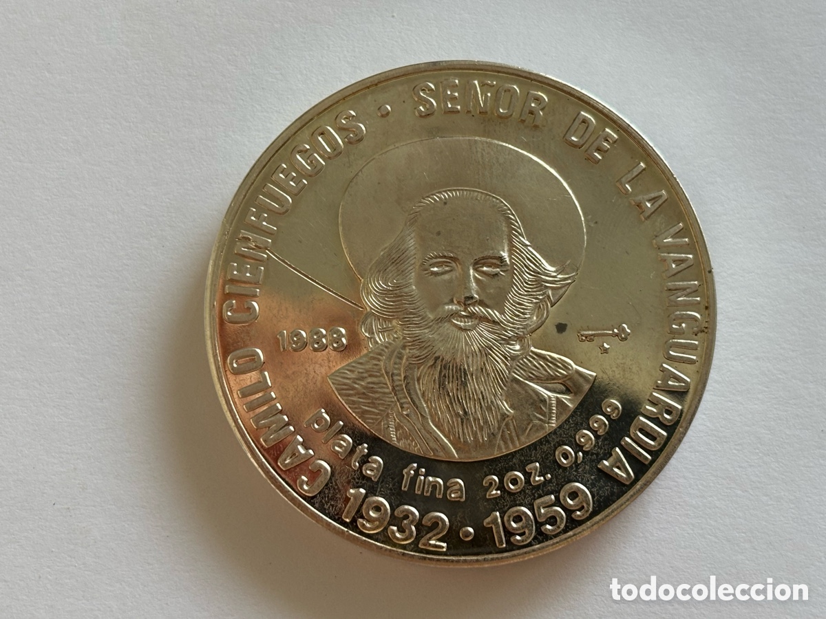 Monedas antiguas de Am&eacute;rica: CUBA * 20 PESOS 1988 * CAMILO CIENFUEGOS * PLATA