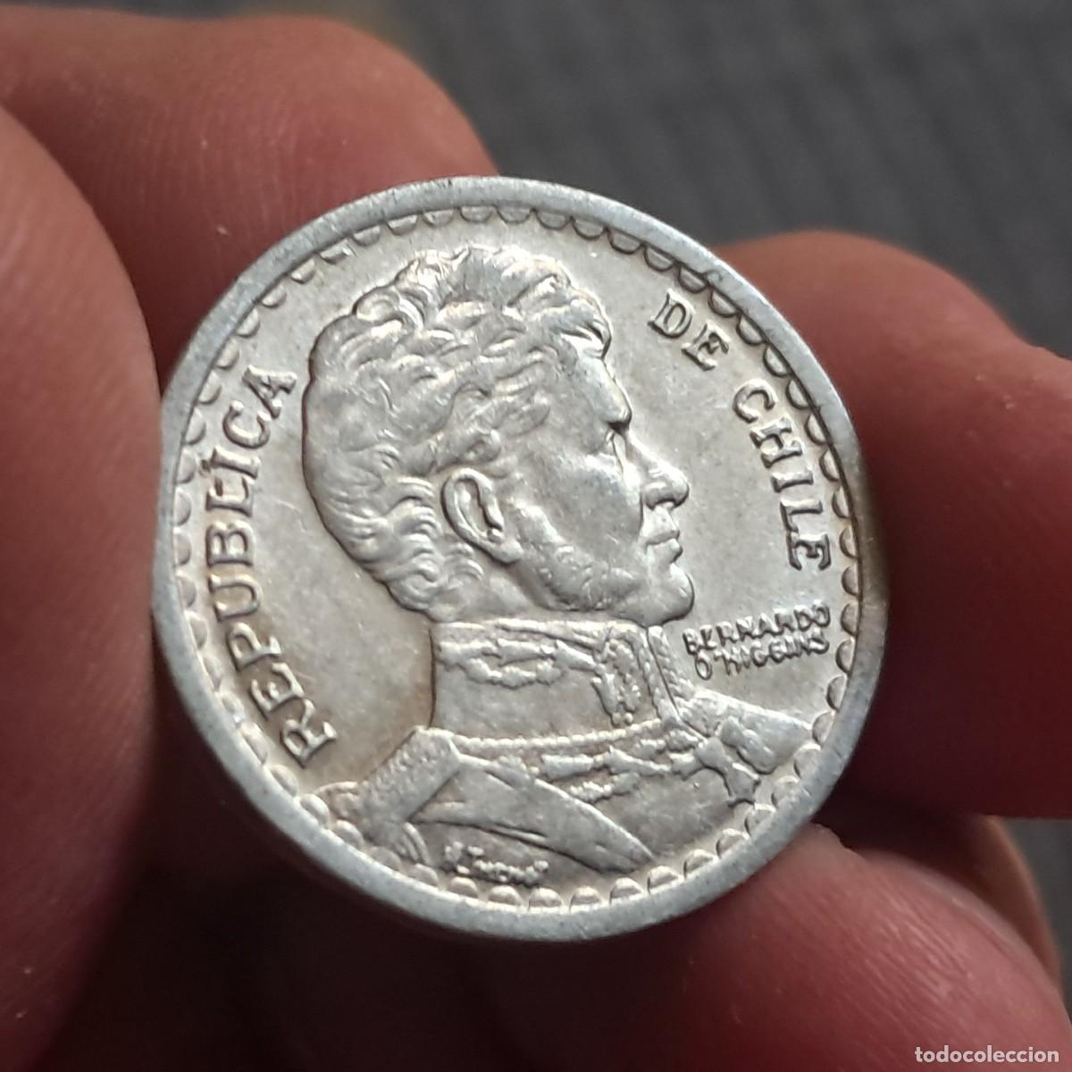 Monedas antiguas de Am&eacute;rica: MONEDA DE CHILE 1 PESO 1958 So F, KM# 179a.