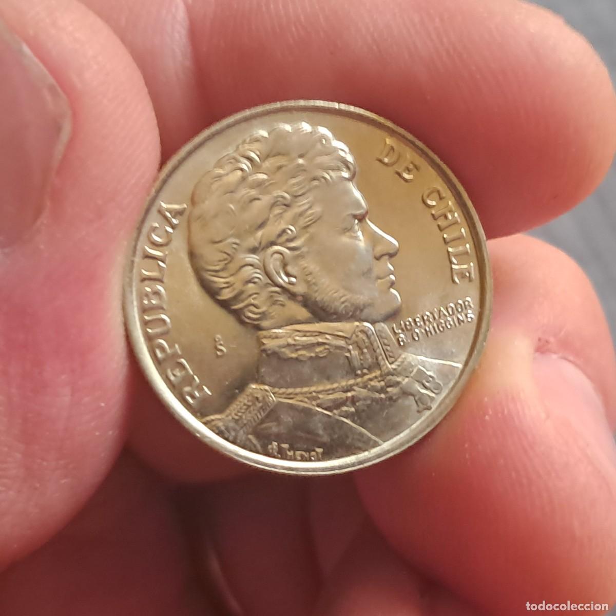 Monedas antiguas de Am&eacute;rica: MONEDA DE CHILE 1 PESO 1977 So XF, (&rdquo;LIBERTADOR B. O'HIGGINS&rdquo;) KM# 208.